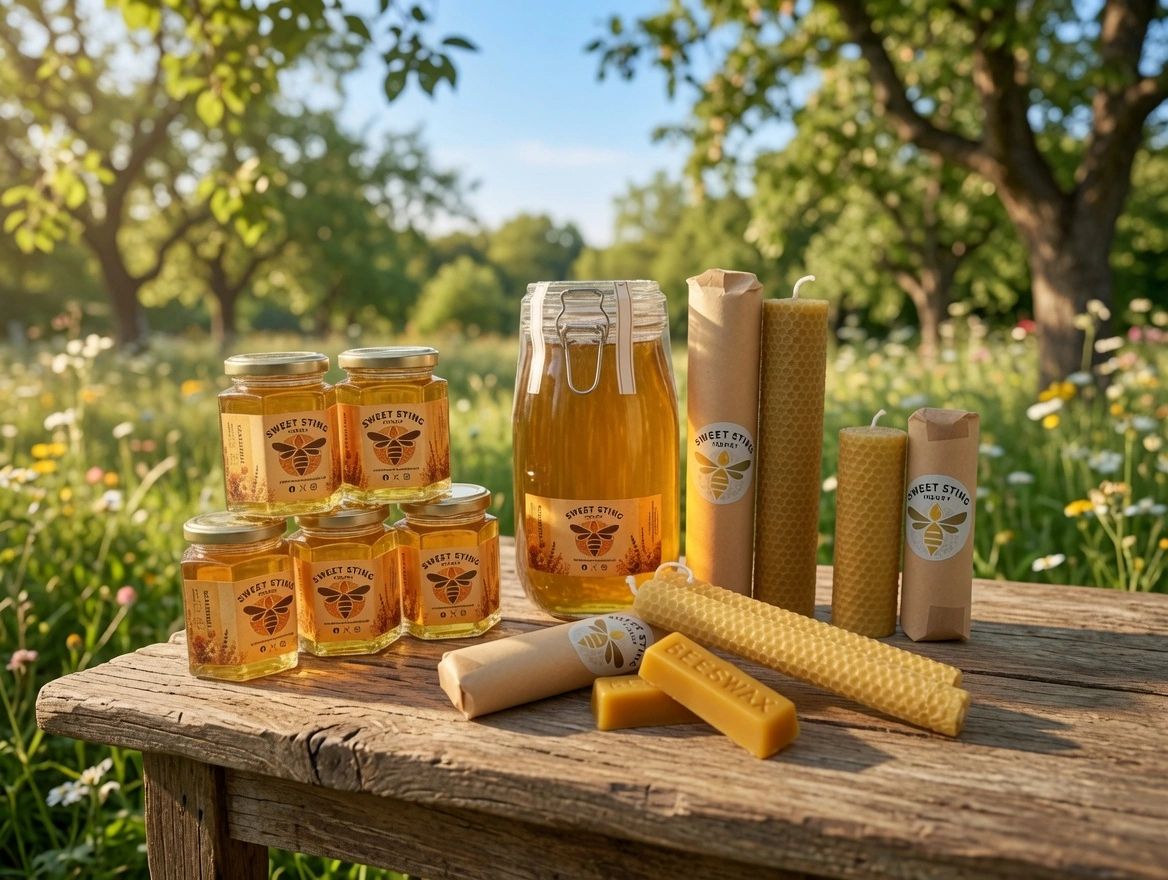 Sweet Sting Honey jars